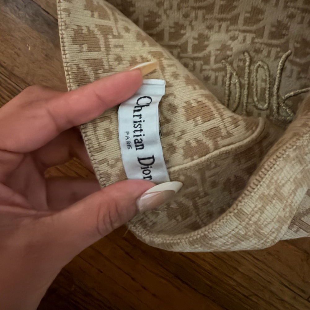 Dior Kids Beige Logo Beanie